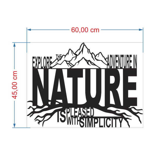 MDF Tablo Dekoratif Nature MDF-37 60x45 cm - 3mm