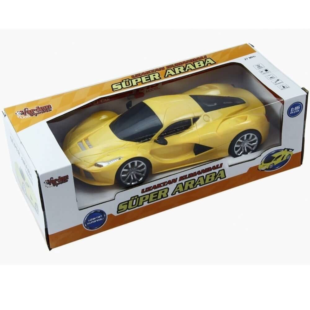 Uzaktan Kumandalı Full Fonksiyon Pilli Işıklı Süper Araba VR-699-217 Sarı