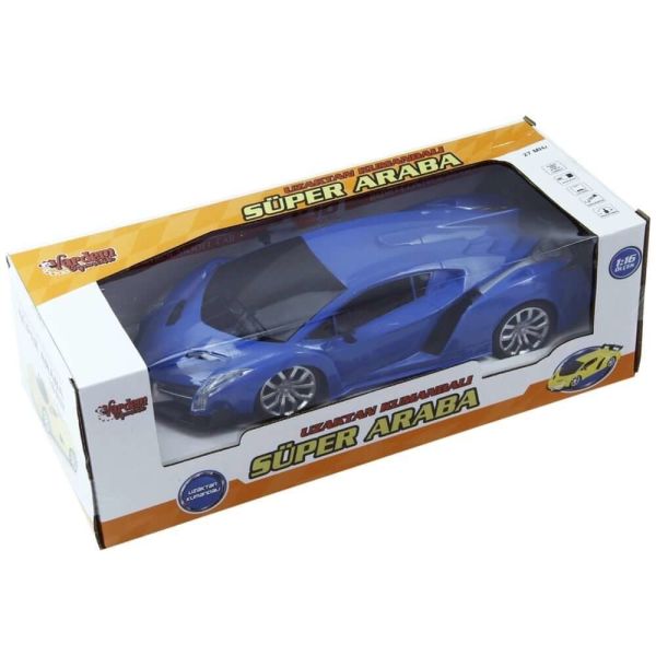 Uzaktan Kumandalı Full Fonksiyon Pilli Işıklı Süper Araba VR-699-218 Mavi