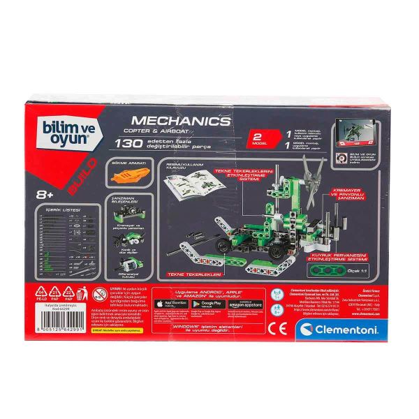 Clementoni Bilim ve Oyun Mekanik Laboratuvarı Copter & Airboat Mkc-64299