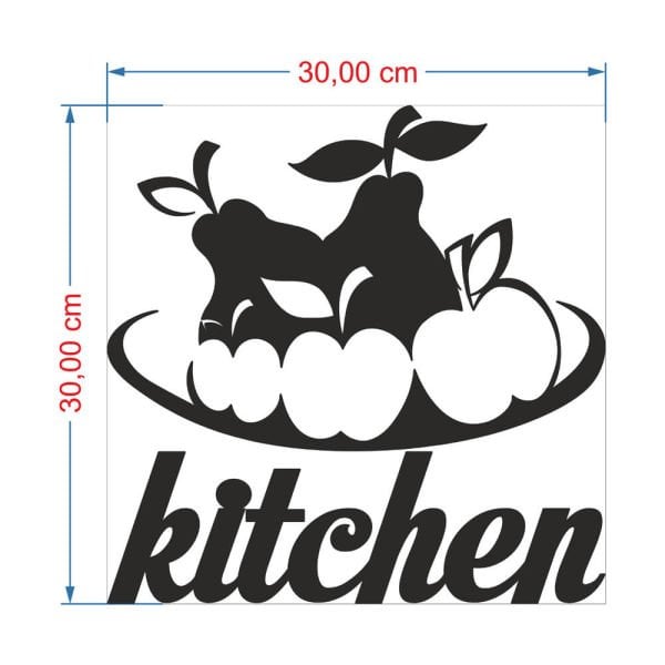 MDF Tablo Kitchen Meyve Tabağı MDF-38 30x30 cm - 3mm