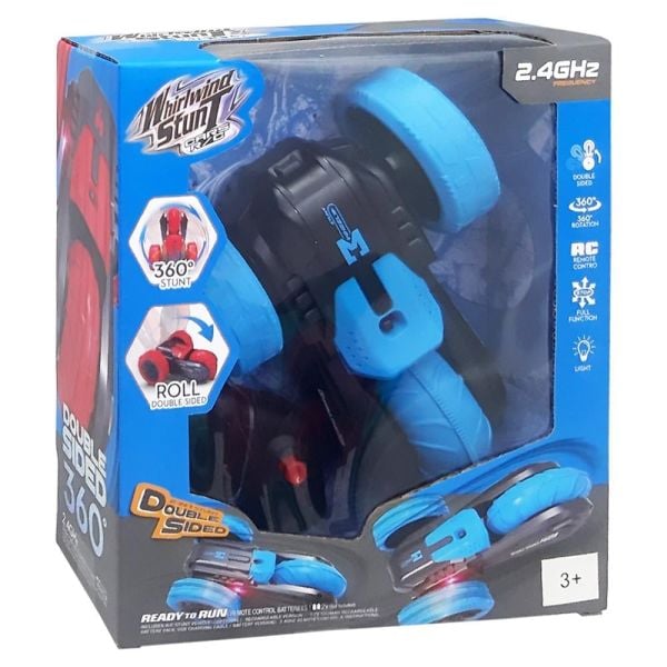 Uzaktan Kumandalı Şarjlı Işıklı Akrobatik Araba SL01A Mavi