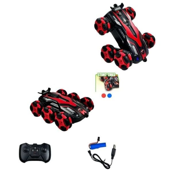 Uzaktan Kumandalı Şarjlı Işıklı 6 Teker Akrobat Araba RQ3021