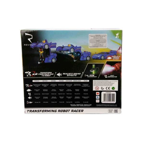 Uzaktan Kumandalı Transforming Robot Racer Sesli ve Işıklı Araba Snm-1013 Mavi