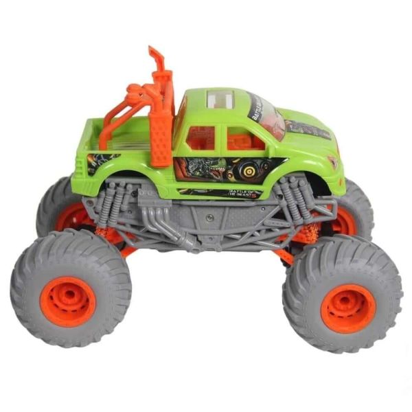Uzaktan Kumandalı Jeep Şarjlı Işıklı Monster Off Road Araba K16-15 Yeşil