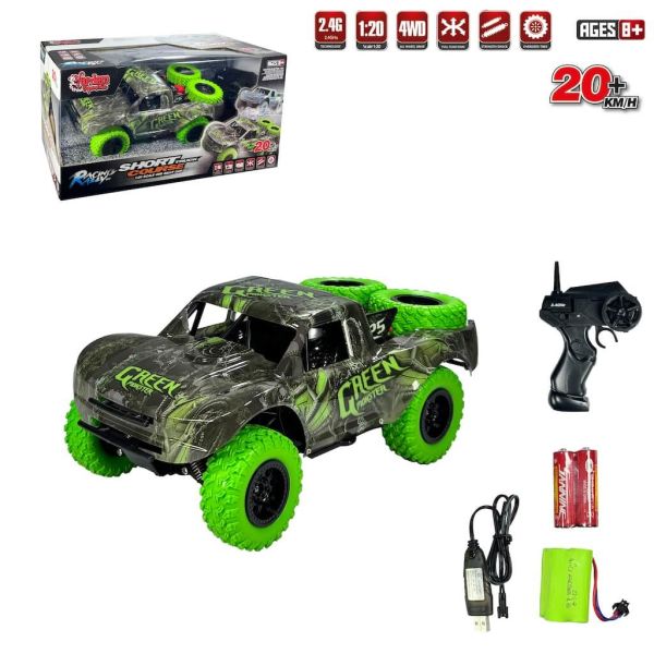 Uzaktan Kumandalı Şarjlı Off Road 27 cm Drift Araba DK2001-02-03 Yeşil