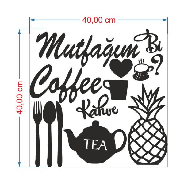 MDF Tablo Mutfak Ürünleri Dekoru MDF-42 40x40 cm - 3mm