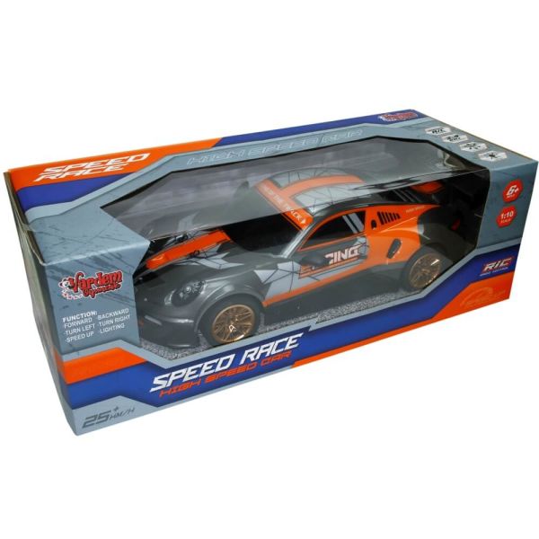 Uzaktan Kumandalı Şarjlı Işıklı Speed Race Hızlı Araba YD898-MT1825 Turuncu