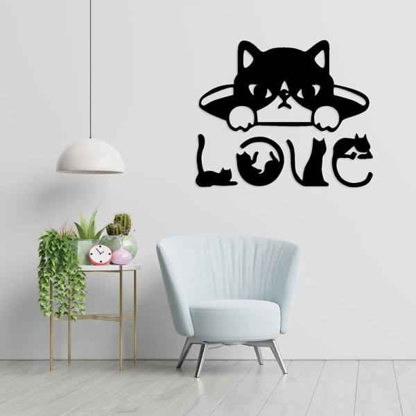 MDF Tablo Kedi Love MDF-43