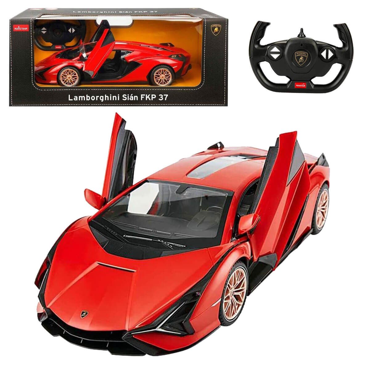 Lamborghini Sian FKP 37 Açılır Kapılı 36 cm Uzaktan Kumandalı Araba RST-97700 Kırmızı