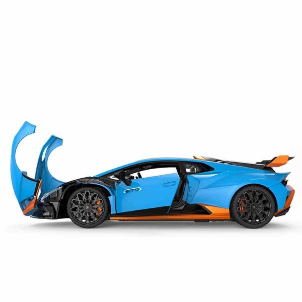 Lamborghini Huracan STO Açılır Kapılı 33 cm Uzaktan Kumandalı Araba RST-98700 Mavi