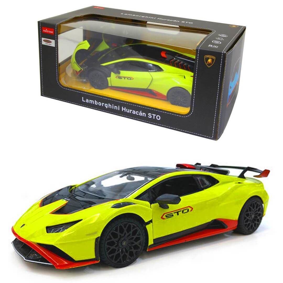 Lamborghini Huracan STO Açılır Kapılı 33 cm Uzaktan Kumandalı Araba RST-98700 Yeşil