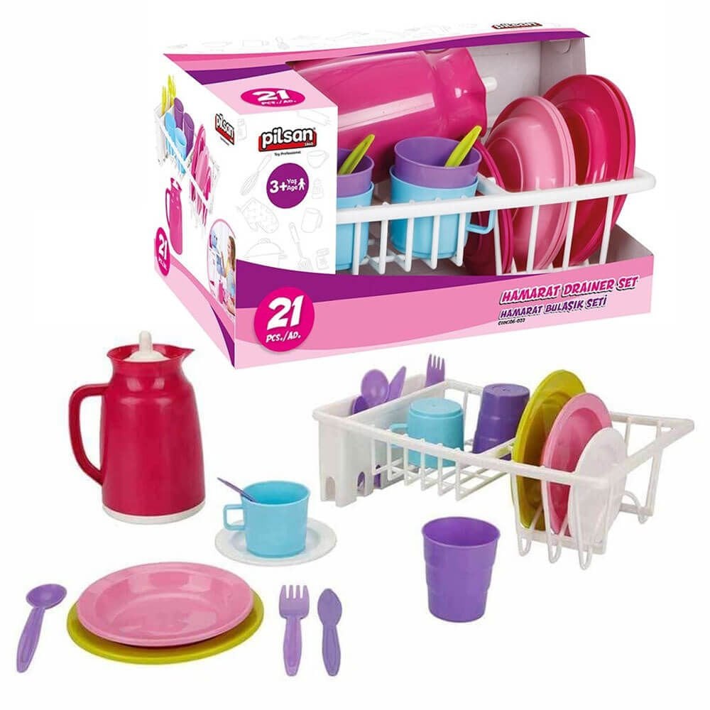 Pilsan Oyuncak Bulaşık Sepeti 21 Parça PLS-06-033
