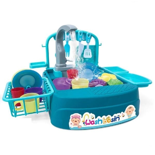 Kitchen Oyuncak Pilli Su Akıtan Mutfak Lavabosu 25 Parça GL-168A-19A