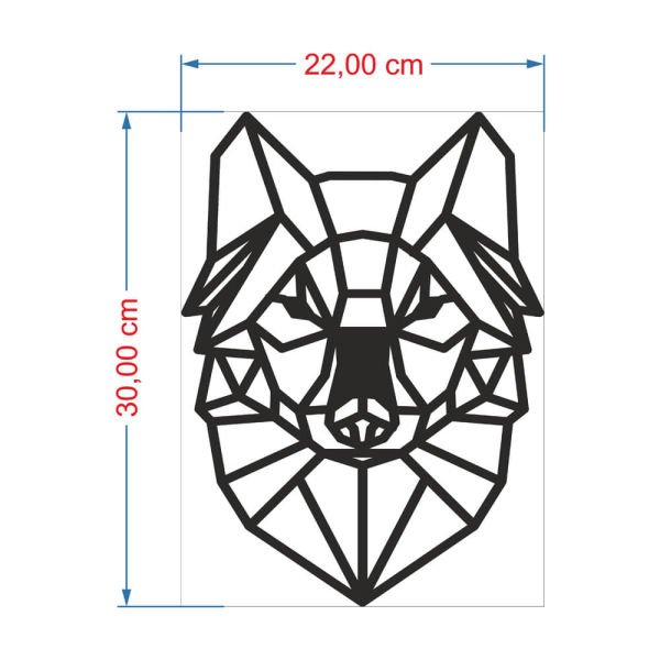 MDF Tablo Dekoratif Kurt Kafası MDF-46 30x22 cm - 9mm