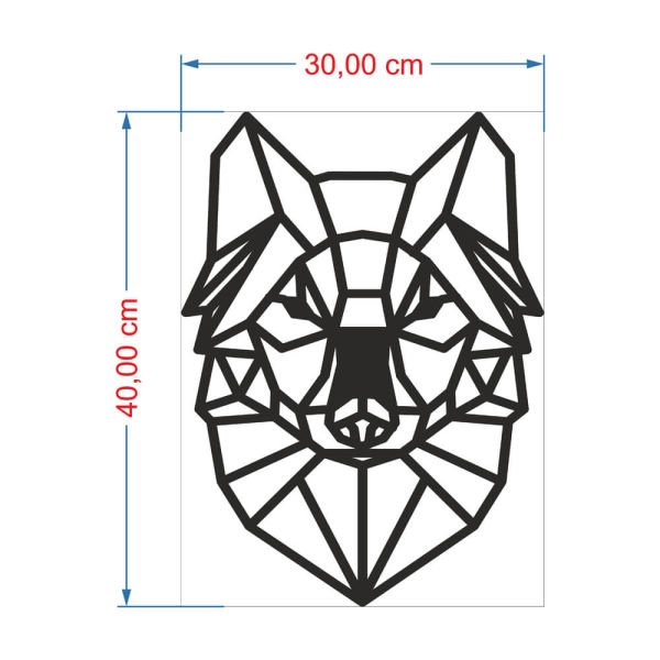 MDF Tablo Dekoratif Kurt Kafası MDF-46 40x30 cm - 3mm
