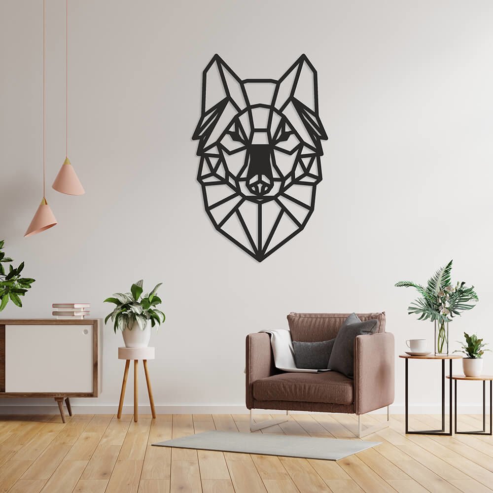 MDF Tablo Dekoratif Kurt Kafası MDF-46 50x38 cm - 3mm