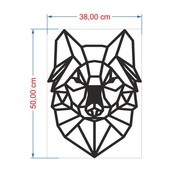 MDF Tablo Dekoratif Kurt Kafası MDF-46 50x38 cm - 9mm