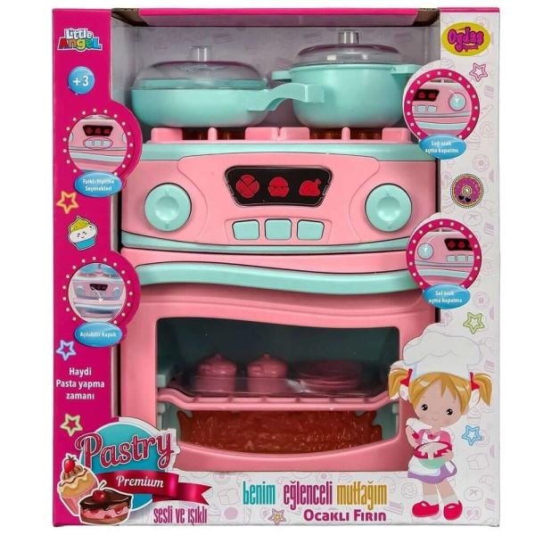 Oyuncak Pilli Işıklı Sesli Ocaklı Fırın Seti OYD-02609