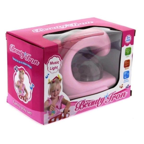 Oyuncak Ütü Pembe Renkli Sesli ve Işıklı Beauty Tron MG-018-25