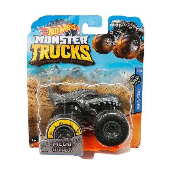 Hot Wheels Monster Trucks Araba FYJ44 - 1:64 Ölçekli Seri Mega Wrex Gri
