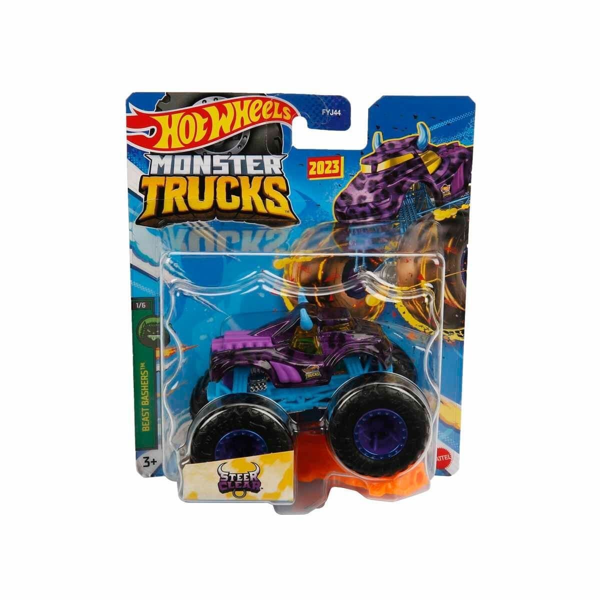 Hot Wheels Monster Trucks Araba FYJ44 - 1:64 Ölçekli Seri Steer Clear Mor