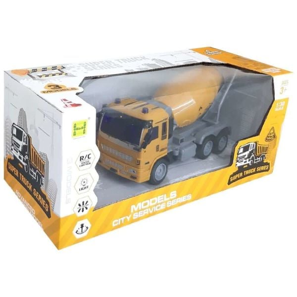Sarı Işıklı Şarjlı Uzaktan Kumandalı Oyuncak Harç Kamyonu 20 Cm CN321B