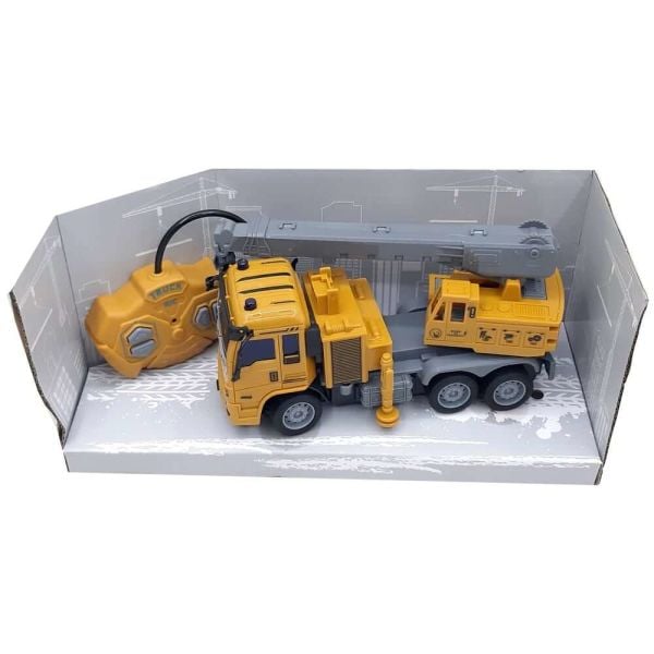 Sarı Işıklı Şarjlı Uzaktan Kumandalı Oyuncak Vinç Kamyonu 20 Cm CN322B