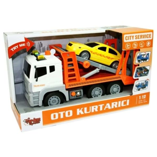 Sürtmeli Sesli Işıklı Hareketli Rampalı Oyuncak Oto Kurtarıcı WY832C