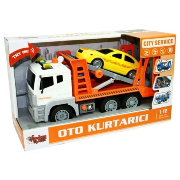 Sürtmeli Sesli Işıklı Hareketli Rampalı Oyuncak Oto Kurtarıcı WY832C