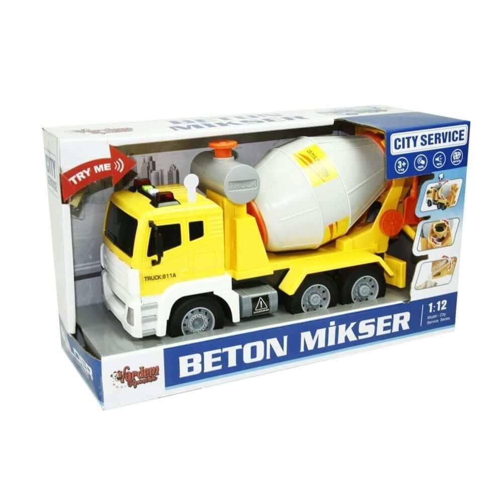 Sürtmeli Sesli Işıklı Hareketli Rampalı Oyuncak Beton Mikseri WY811A