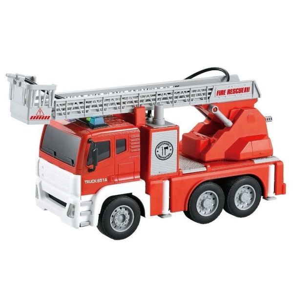 Sürtmeli Sesli Işıklı Hareketli Merdivenli Oyuncak İtfaiye Kamyonu WY851A