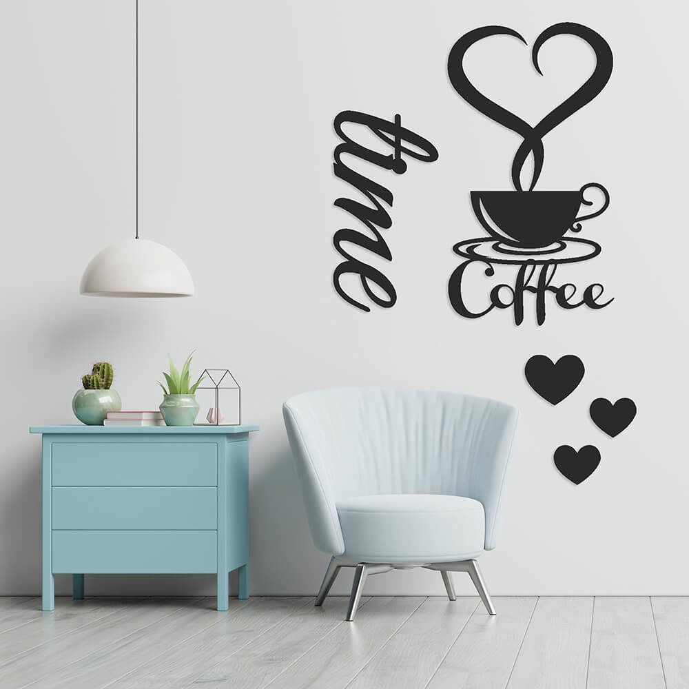 MDF Tablo Dekoratif Coffee Time 2 MDF-49 50x38 cm - 3mm