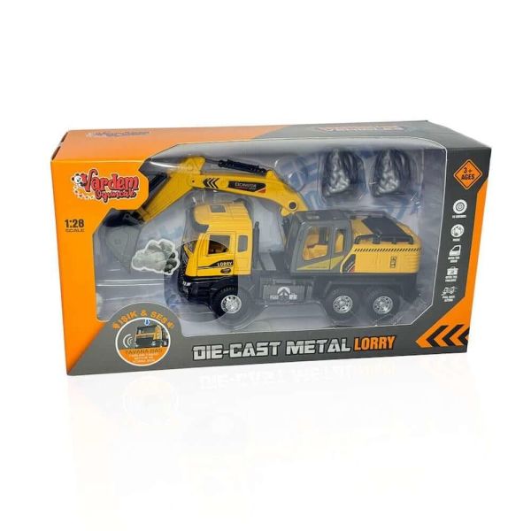 Çek Bırak Oyuncak Kamyon Ekskavatör Sesli ve Işıklı XX992-01B