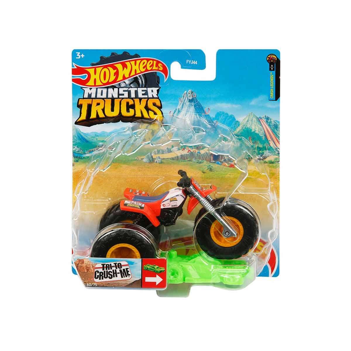 Hot Wheels Monster Trucks Araba FYJ44 - 1:64 Ölçekli Seri Tri-To Crush-Me