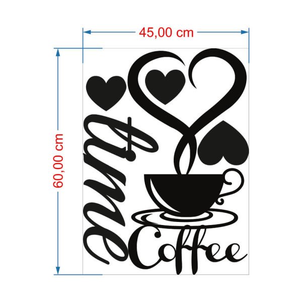 MDF Tablo Dekoratif Coffee Time 2 MDF-49 60x45 cm - 3mm