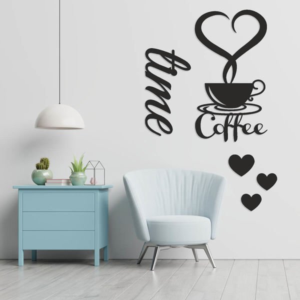 MDF Tablo Dekoratif Coffee Time 2 MDF-49 60x45 cm - 9mm