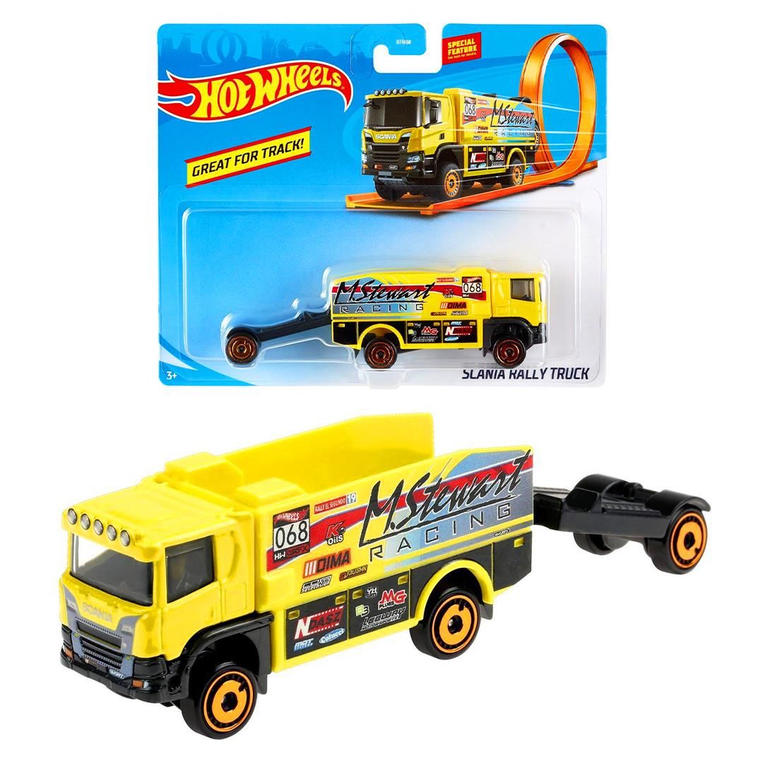 Hot Wheels Kamyonlar Serisi BFM60 Oyuncak Kamyonlar Scania Rally Truck Sarı