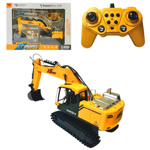 Uzaktan Kumandalı 13 Fonksiyonlu Oyuncak İş Makinesi Excavator VR-789-414A