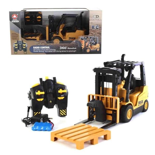 Uzaktan Kumandalı Oyuncak Forklift Sesli ve Işıklı İş Makinesi XM-6833L