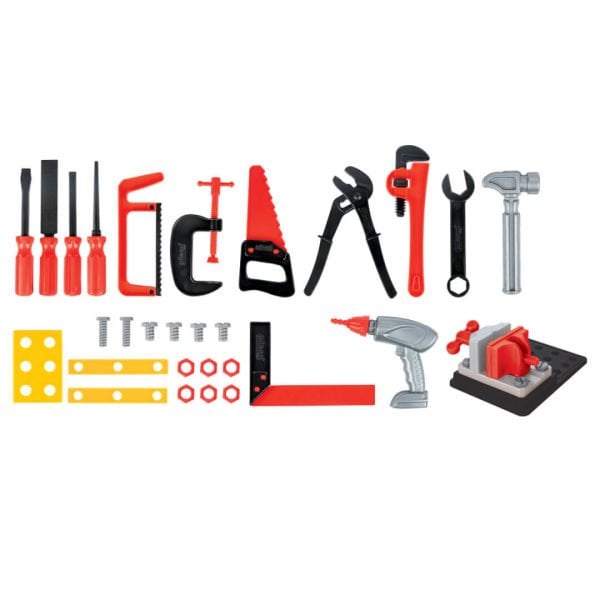 Oyuncak Tamir Marangoz Seti Aksesuarlı 34 Parça Alet Çantası PL-03-248