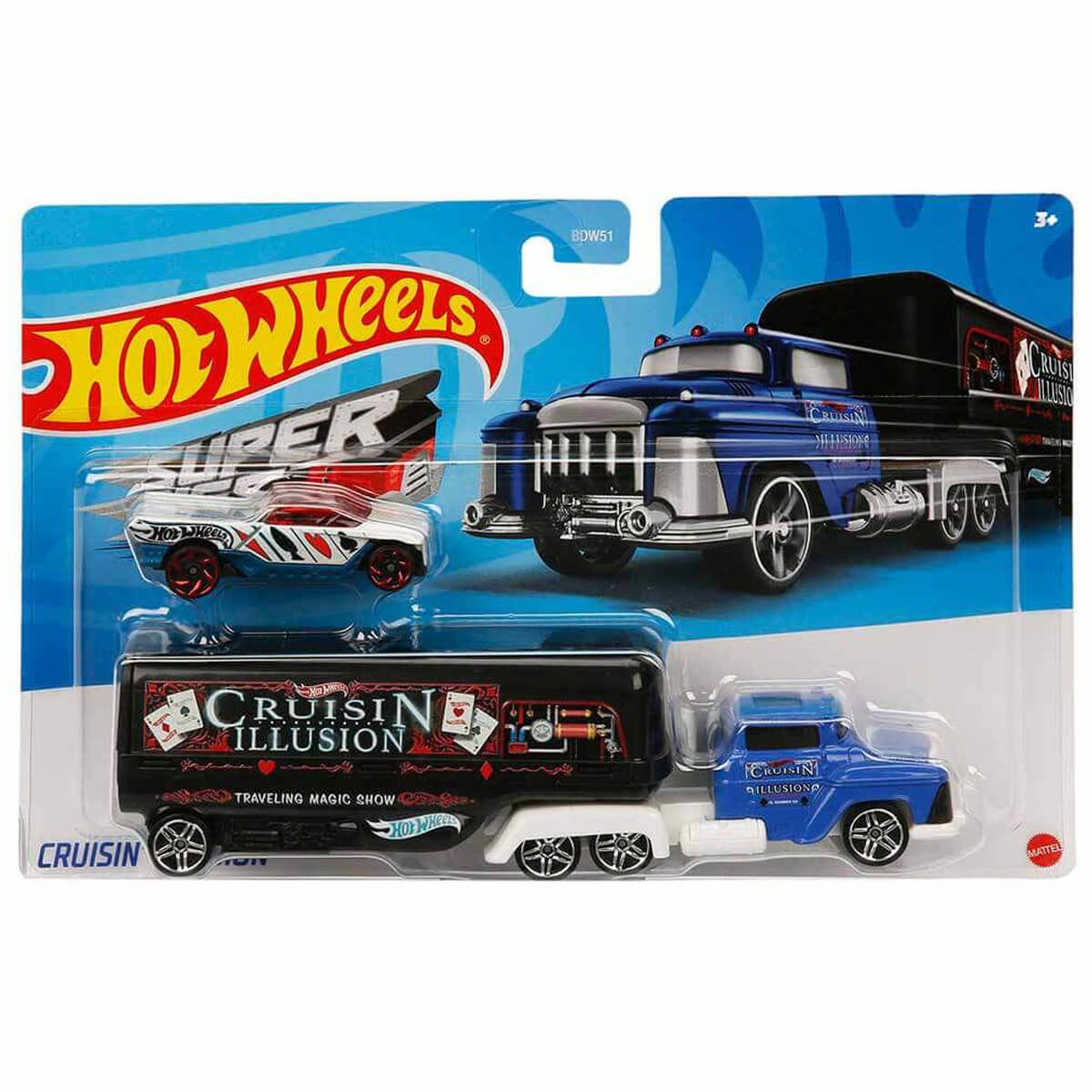 Hot Wheels Taşıyıcı Tırlar BDW51 Oyuncak Tırlar Cruisin Illusion Siyah