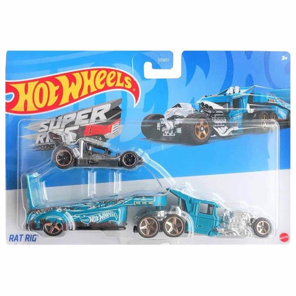 Hot Wheels Taşıyıcı Tırlar BDW51 Oyuncak Tırlar Rat Rig Mavi