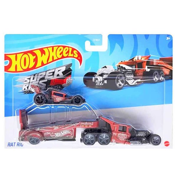 Hot Wheels Taşıyıcı Tırlar BDW51 Oyuncak Tırlar Rat Rig Kırmızı
