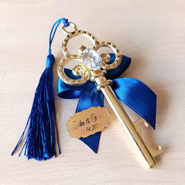 Nikah Şekeri Hediyeliği Metal Anahtar Açacak Nks-18