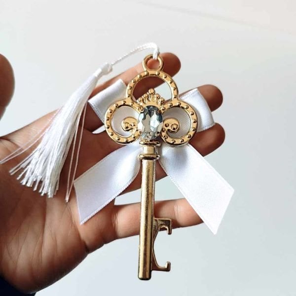 Nikah Şekeri Hediyeliği Metal Anahtar Açacak Nks-18