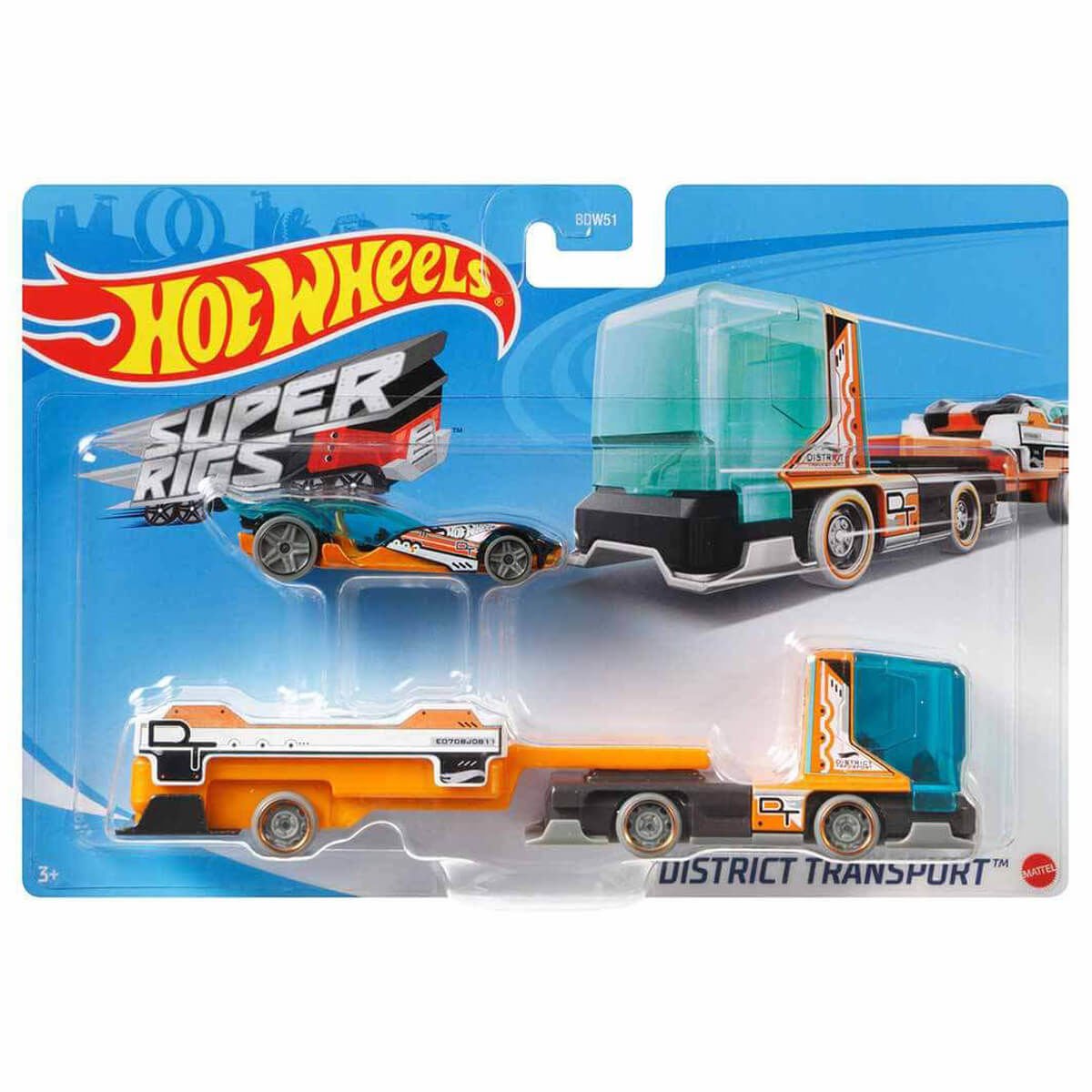 Hot Wheels Taşıyıcı Tırlar BDW51 Oyuncak Tırlar District Transport
