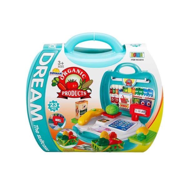 Taşıma Çantalı 23 Parça Oyuncak Süpermarket Oyun Seti SNM-8314A