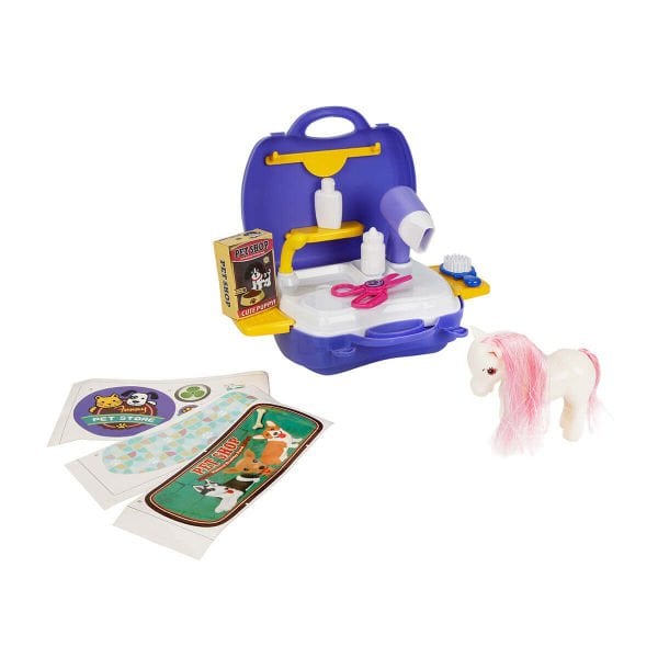 Taşıma Çantalı 16 Parça Oyuncak Veteriner Oyun Seti SNM-8314B