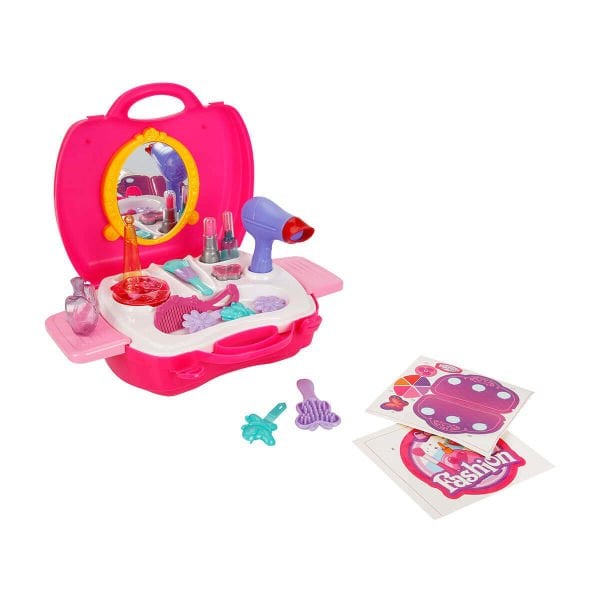 Taşıma Çantalı 21 Parça Oyuncak Güzellik Merkezi Oyun Seti SNM-8314C